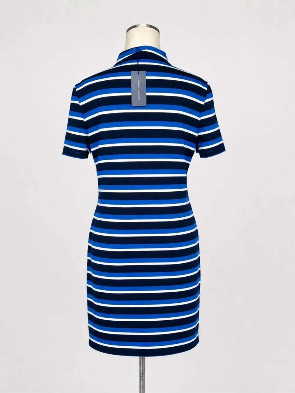 Tommy Hilfiger Cotton Knit Sheath Dress Cobalt Sz L $79.50 NWT - Picture 4 of 7